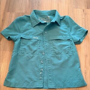 Teal Button-Up Gamegaurd Short Sleeve Shirt